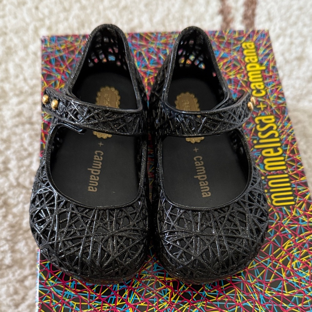 Mini Melissa Black jelly Maryjanes